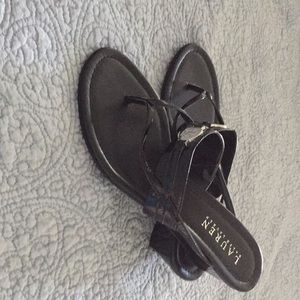 Ralph Lauren Wedge Sandal 7B New